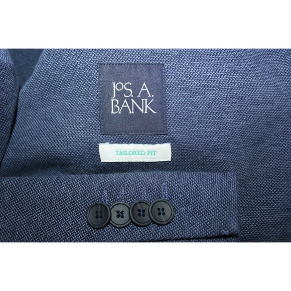 Jos A Bank Blazer Mens Tailored Fit Blue Unstructured NWT Cotton Jacket Blend 4X - Picture 9 of 11